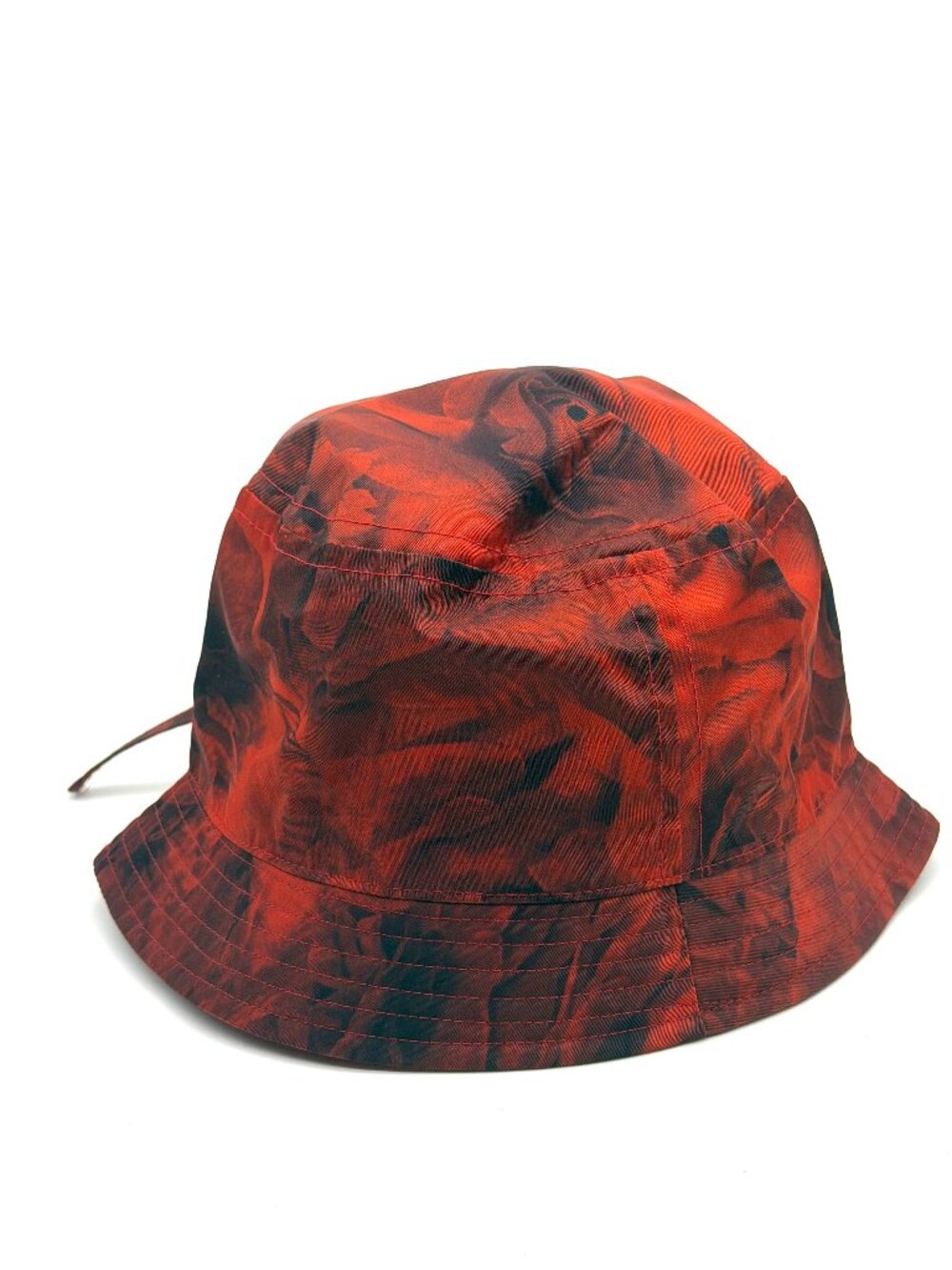 Valentino Garavani Nylon Red Floral Rose Print Bow Bucket Rain Hat